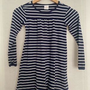 Hanna Andersson Navy and Cream Striped Dress